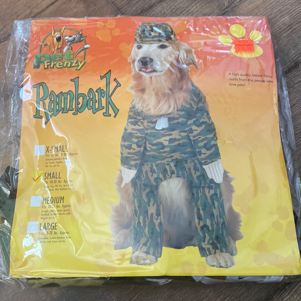 New Rambark (Rambo) dog costume - Picture 1 of 2
